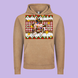 Stacked Christmas Farm Vintage Hoodie Designed By Artiststas