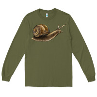 Army Green snail Long Sleeve Tee - LillyAllenDesigns