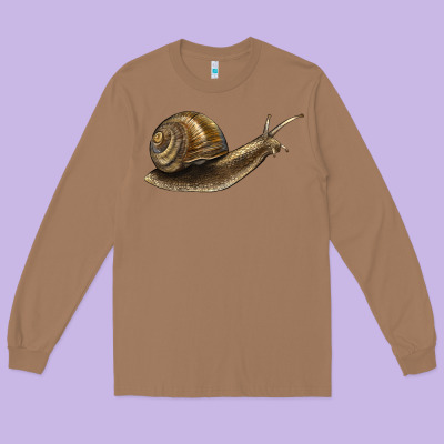 Snail Long Sleeve Tee Designed By Lillyallendesigns