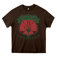 Chocolate Brown bushwood country club Heavy Core Tee - linhVisuals