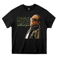 Black Charlie Wilson Heavy Core Tee - linhVisuals