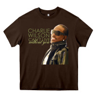 Chocolate Brown Charlie Wilson Heavy Core Tee - linhVisuals