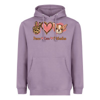 Lavender Peace Love Chihuahua Heavyweight Hoodie - Jasminsmagicworld