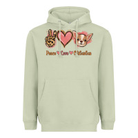 Matcha Peace Love Chihuahua Heavyweight Hoodie - Jasminsmagicworld