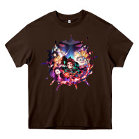Chocolate Brown kimetsu no yaibathe hinokami chronicles Heavy Core Tee - linhVisuals