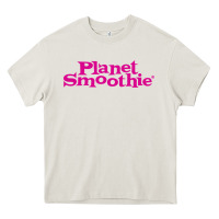 Cream suitable-planet-smoothie-worn Heavy Core Tee - linhVisuals