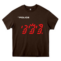 Chocolate Brown the police   ghost in the machine Heavy Core Tee - linhVisuals