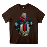 Chocolate Brown nimsdai purja Heavy Core Tee - linhVisuals