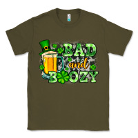 Army Green St. Patrick's Bad and boozy Classic Tee - OliviaCreatesArt
