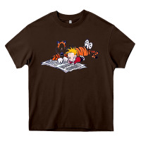 Chocolate Brown calvin Heavy Core Tee - linhVisuals