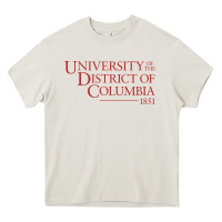 Cream University of the District of Columbia Heavy Core Tee - linhVisuals