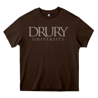 Chocolate Brown Drury University Heavy Core Tee - linhVisuals