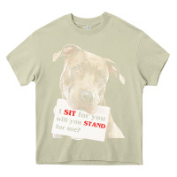 Mossy pitbull t  shirt i sit for you will you stand for me t  shirt Heavy Core Tee - linhVisuals