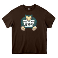 Chocolate Brown feed me snrlx Heavy Core Tee - linhVisuals
