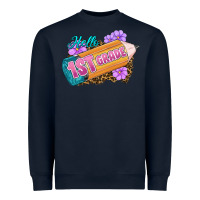 Navy Hello 1st Grade Heavyweight Sweatshirt - RanaPortraitStore