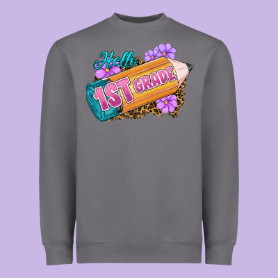 Hello 1st Grade Heavyweight Sweatshirt Designed By Ranaportraitstore