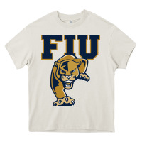 Cream fiu panthers Heavy Core Tee - linhVisuals