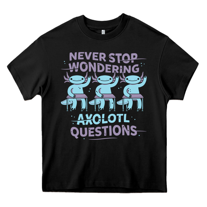 Axolotl Questions Heavy Core Tee by linhVisuals | Teevron