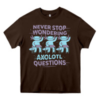 Chocolate Brown axolotl questions Heavy Core Tee - linhVisuals