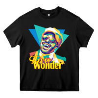Black stevie wonder vintage Heavy Core Tee - linhVisuals