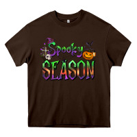 Chocolate Brown Halloween Spooky Season Heavy Core Tee - FaDigitalArtStudio