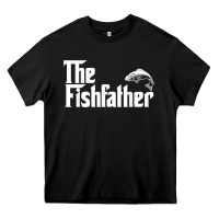 Black mens the fishfather funny fish father day lover t shirt t shirt Heavy Core Tee - linhVisuals