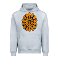 Heather Grey orange gemstone Urban Hoodie - RanaPortraitStore