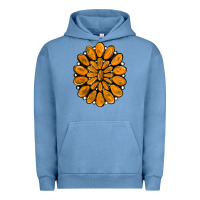 Pigment Pebble Blue orange gemstone Urban Hoodie - RanaPortraitStore