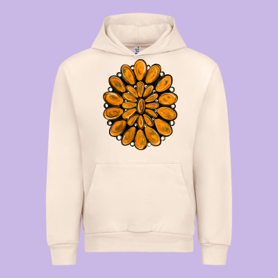 Orange Gemstone Urban Hoodie Designed By Ranaportraitstore