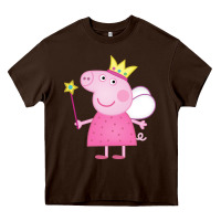 Chocolate Brown pig Heavy Core Tee - linhVisuals