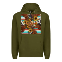 Army Green western horse Premium Hoodie - BarkalooDesign