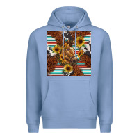 Colony Blue western horse Premium Hoodie - BarkalooDesign