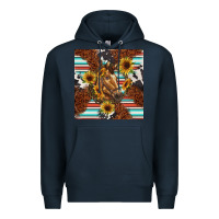 Navy western horse Premium Hoodie - BarkalooDesign