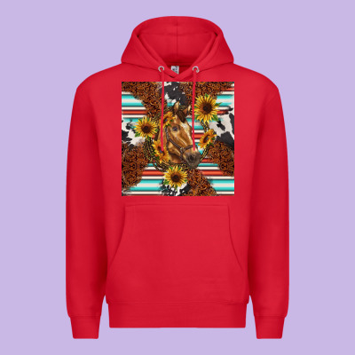 Western Horse Premium Hoodie Designed By Barkaloodesign