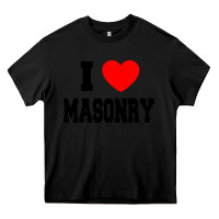 Black i love masonry Heavy Core Tee - linhVisuals