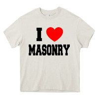 Cream i love masonry Heavy Core Tee - linhVisuals