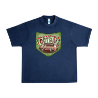 Navy Christmas Pocket Urban Heavy Tee - CowhideDigitalArt