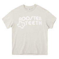 Cream rooster teeth Heavy Core Tee - linhVisuals