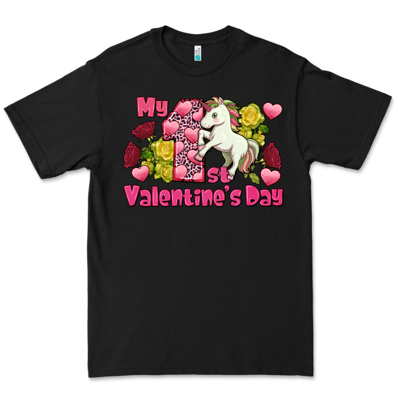 My First Valentine's Day Unicorn Premium Tee by FaDigitalArtStudio | Teevron
