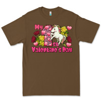 Cacao My first valentine's day unicorn Premium Tee - FaDigitalArtStudio