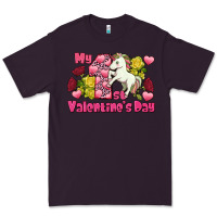 Plum My first valentine's day unicorn Premium Tee - FaDigitalArtStudio