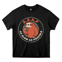 Black as slow as possible Heavy Core Tee - linhVisuals