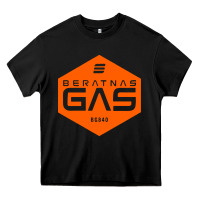 Black beratnas gas Heavy Core Tee - linhVisuals