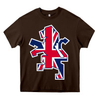 Chocolate Brown great britain national Heavy Core Tee - linhVisuals