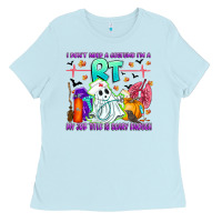 Baby Blue respiratory therapist halloween humor Ladies Tee - CowhideDigitalArt