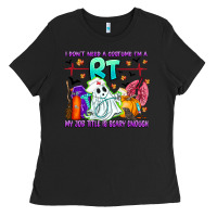 Black respiratory therapist halloween humor Ladies Tee - CowhideDigitalArt