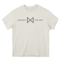 Cream monarch eyes only Heavy Core Tee - linhVisuals