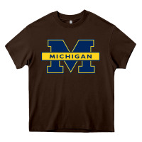 Chocolate Brown michigan Heavy Core Tee - linhVisuals