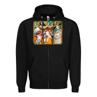 Black autumn sheeps Zipper Hoodie - Jasminsmagicworld