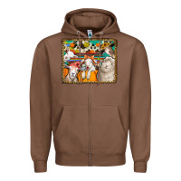 Chestnut autumn sheeps Zipper Hoodie - Jasminsmagicworld